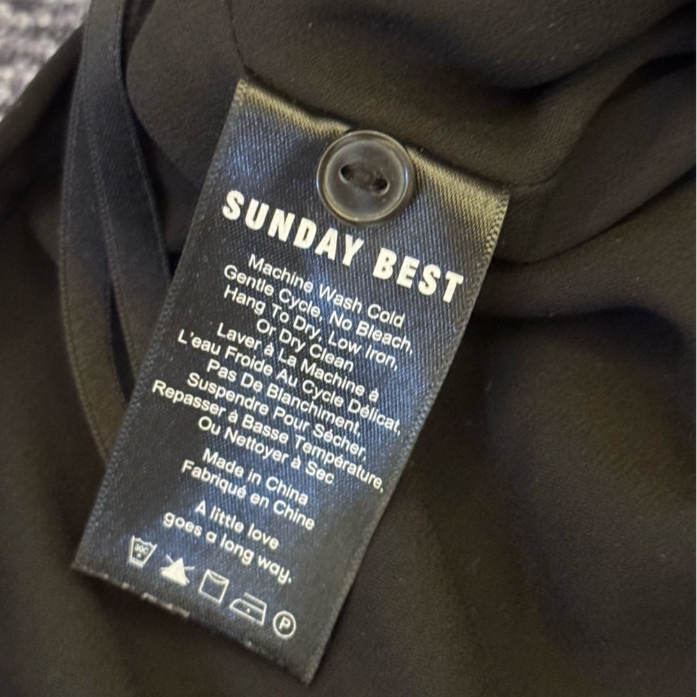 Aritzia Sunday Best Ariel Black Wrap Mini Skirt A-Line Self Tie Size 4 - Picture 8 of 11